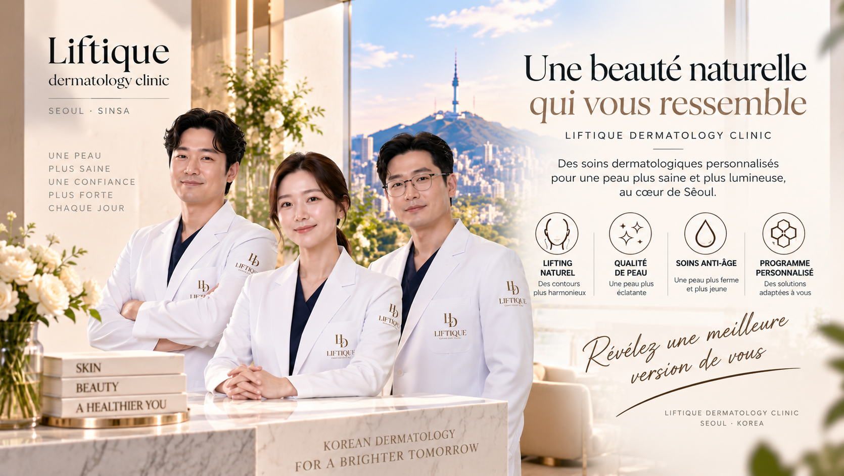 Liftique Dermatology Clinic à Séoul guide français