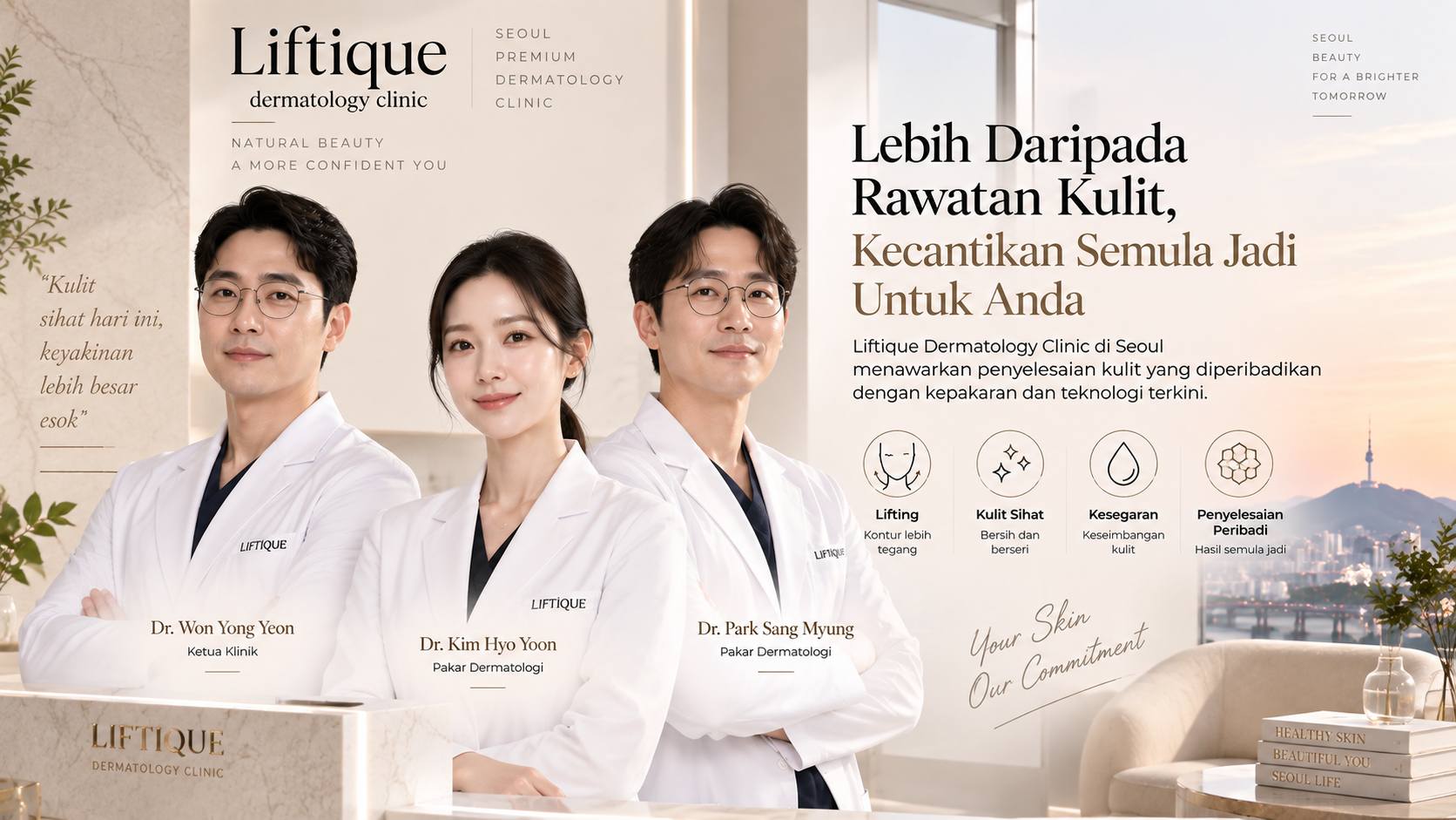 Liftique Dermatology Clinic Seoul panduan Bahasa Melayu