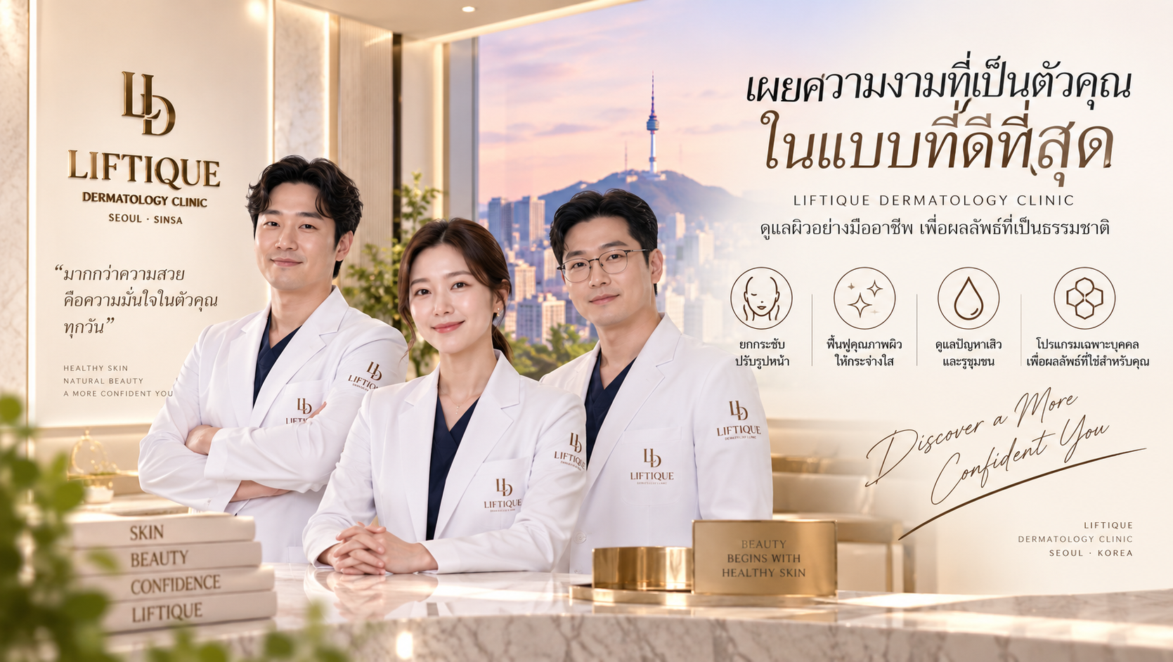 Liftique Dermatology Clinic โซล คู่มือภาษาไทย