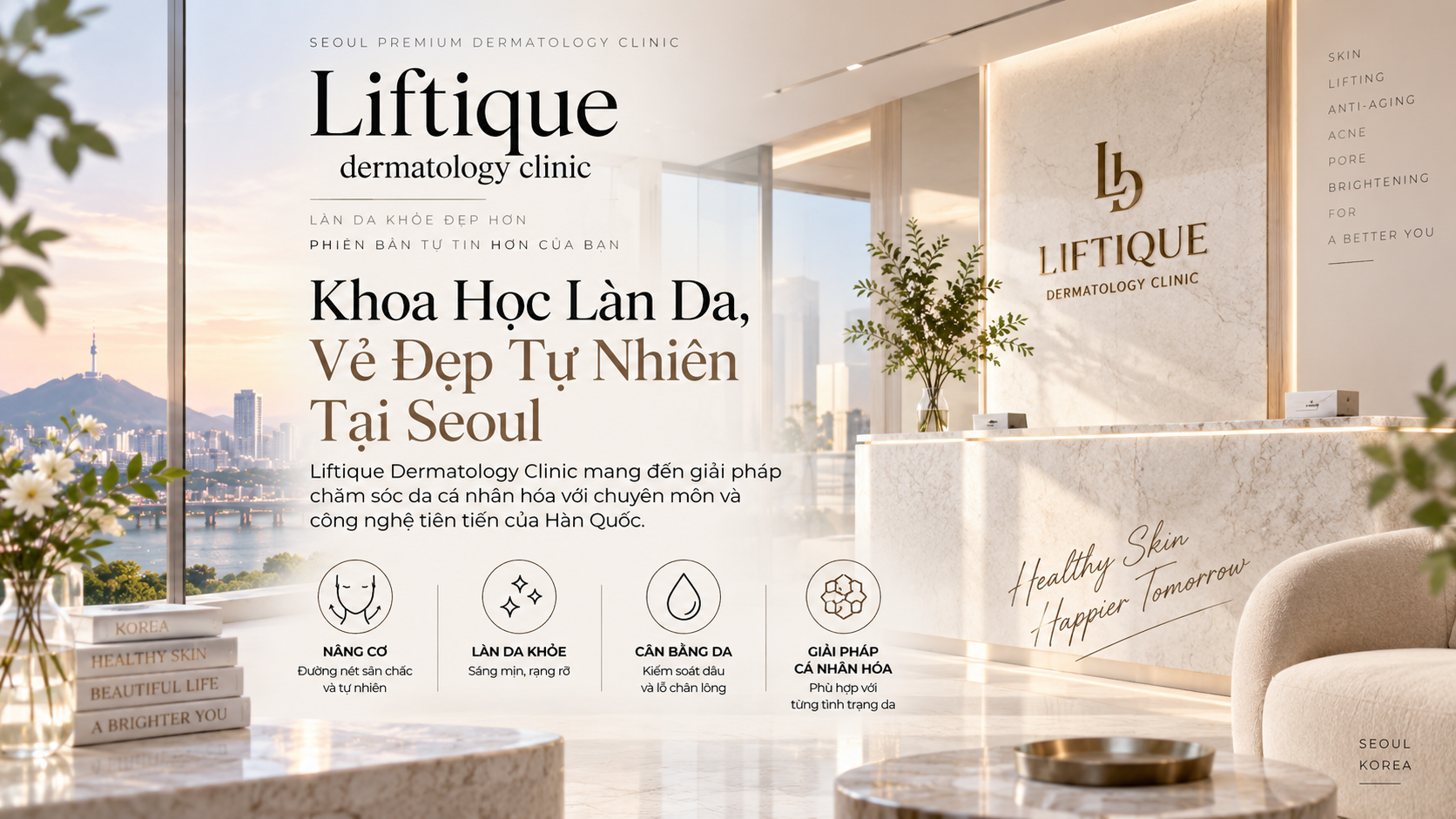 Liftique Dermatology Clinic Seoul hướng dẫn tiếng Việt